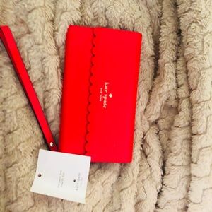 Kate Spade scallop folio wristlet iPhone X case